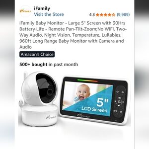 iFamily Baby Monitor with Camera and Audio